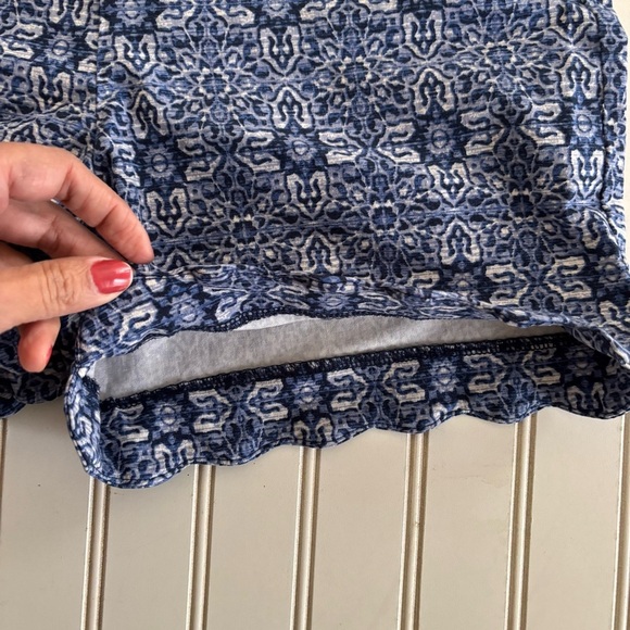 Counterparts High Waist Blue Shorts with Scalloped Hem - Picture 10 of 10